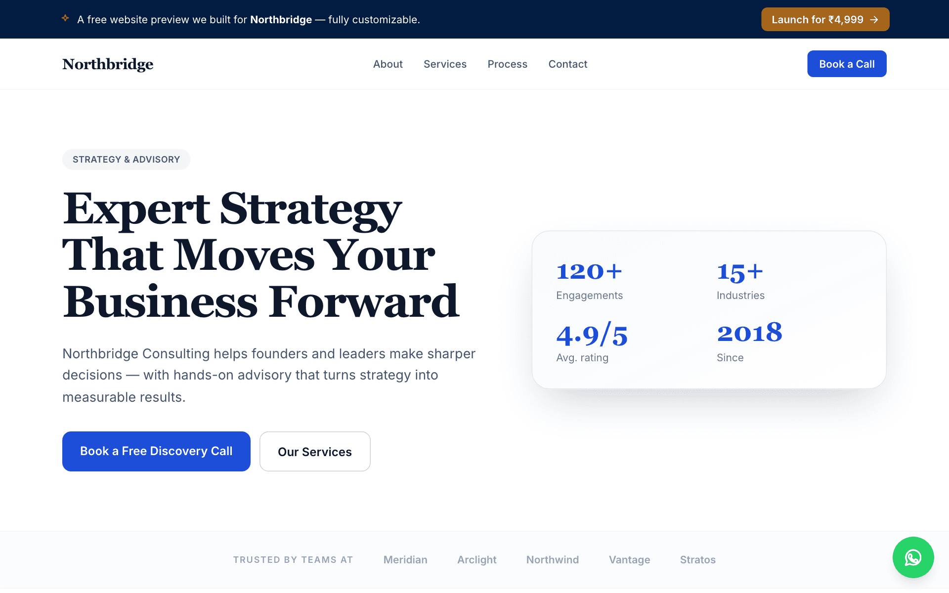 Consulting website example built with HeyBoss